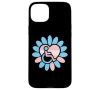 Transgender Pride Disabled Wheelchair Heart Flower Petals Coque pour iPhone 15 Plus