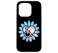 Transgender Pride Disabled Wheelchair Heart Flower Petals Coque pour iPhone 15 Pro