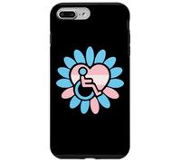 Transgender Pride Disabled Wheelchair Heart Flower Petals Coque pour iPhone 7 Plus/8 Plus