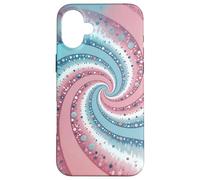 Transgender Swirls Dots Trans Pride Colors Blue White Pink Coque pour iPhone 16 Plus