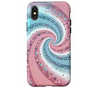 Transgender Swirls Dots Trans Pride Colors Blue White Pink Coque pour iPhone X/XS