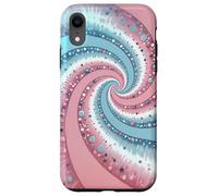 Transgender Swirls Dots Trans Pride Colors Blue White Pink Coque pour iPhone XR