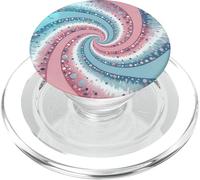 Transgender Swirls Dots Trans Pride Colors Blue White Pink PopSockets PopGrip pour MagSafe