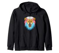 Transgenre Roaring Lion Head Pride Power Sweat à Capuche