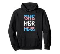 Transgenre She Her Hers Pronoms Trans Flag LGBTQ Pride Sweat à Capuche