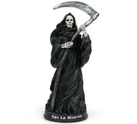 TRANSGOOD Santa Muerte Saint de la Sainte Mort Tenant Une Faucheuse Debout Figurine Religieuse 19 cm