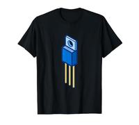 Transistor à Effet de Champ à Semi-conducteur à oxyde métallique MOSFET T-Shirt Graphique avec Valeur, Homme, Noir, S