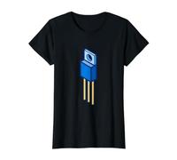 Transistor à Effet de Champ à Semi-conducteur à oxyde métallique MOSFET T-Shirt Graphique avec Valeur, Femme, Noir, S