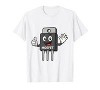 Transistor à Effet de Champ à Semi-conducteur à oxyde métallique MOSFET T-Shirt Graphique avec Valeur, Homme, Blanc, M