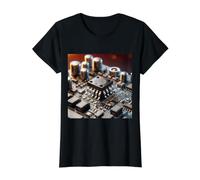 Transistor à Effet de Champ à Semi-conducteur à oxyde métallique MOSFET T-Shirt Graphique avec Valeur, Femme, Noir, XL