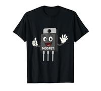 Transistor à Effet de Champ à Semi-conducteur à oxyde métallique MOSFET T-Shirt Graphique avec Valeur, Homme, Noir, S