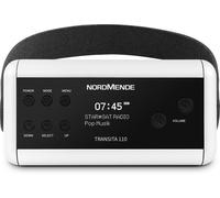 Transita 110-Radio Numérique Portable Dab+&Fm-Boîte À Musique Portable Avec Écran Oled-Radio D'Extérieur Avec Poignée&Horloge,Blanc