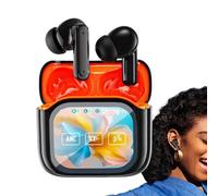 Translator Écouteurs sans fil IA de 3,9 cm pour traduction en 140 langues, écouteurs antibruit avec affichage en temps réel, outil d'appareil pour entraînement, voyage, affaires, communication sur le