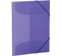 Translucent Purple Elastic Folders A3 Strong Plastic With 3 Inner Flaps 1 Folder Holder