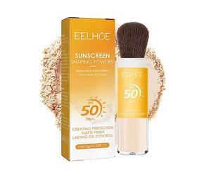Translucent Sunscreen-Infused Setting Powder, Oil Control Natural Matte Finish, Durable Light Breathable, Mineral Sunscreen Setting Powder, Mineral Brush Powder, For All Types Of Skin (1PC)