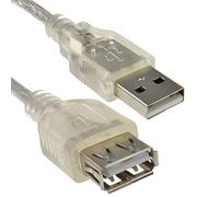 Translucide USB 2,0 d'extension Rallonge câble A vers A Femelle Cordon 24AWG Ferrite 2 m [2 mètre/2m]