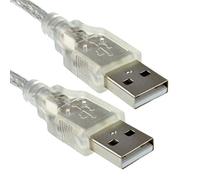Translucide USB 2,0 Hi-Speed A Fiche vers A Fiche câble Cordon 24AWG Ferrite 0,5 m [0.5 mètre/0,5m]