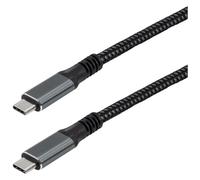 Transmedia C 531-1 câble USB USB 3.2 Gen 2x2 1 m USB C Noir et Gris