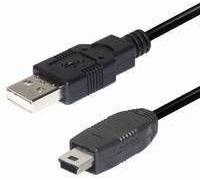 Transmedia C158 câble USB 0,3 m USB A Mini-USB B Noir - Câbles USB (0,3 m, USB A, Mini-USB B, 2.0, Male Connector/Male Connector, Noir)