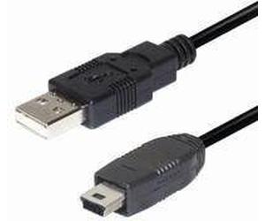 Transmedia C158 câble USB 0,3 m USB A Mini-USB B Noir - Câbles USB (0,3 m, USB A, Mini-USB B, 2.0, Male Connector/Male Connector, Noir)