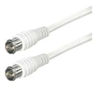 Transmedia FH 1-10 DQL câble coaxial 10 m Type F Blanc