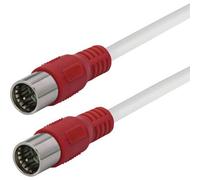 Transmedia FQMS 3.0 câble coaxial 3 m Type F Rouge et Blanc