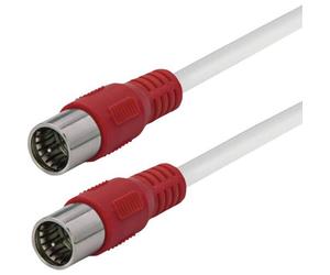 Transmedia FQMS 3.0 câble coaxial 3 m Type F Rouge et Blanc