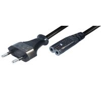 Transmedia N1-1,8L Câble de raccordement pour appareils avec prise européenne double rainure Noir 1,8 m
