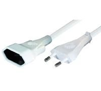 Transmedia NV10WL Câble de raccordement pour appareil avec fiche européenne Blanc 3 m