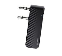 4smarts Transmetteur audio Bluetooth 465609 – Double jack 3,5 mm rabattable, AUX USB, 7 m – Noir