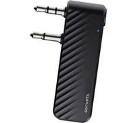 4smarts Transmetteur audio Bluetooth 465609 – Double jack 3,5 mm rabattable, AUX USB, 7 m – Noir