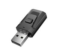 Transmetteur audio récepteur 4 en 1 USB compatible Bluetooth 5.0 Adaptateur avec prise jack 3,5 mm Plug and Play Réduction du bruit Téléphone Voiture PC