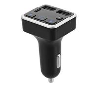 T'nB Transmetteur FM Bluetooth 3 en 1, kit mains libres intégré, 2 USB-A + 1 USB-C, Noir
