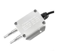 Transmetteur de pression différentielle 4-20 mA Capteur de pression du vent pour mesure du débit d'air CVC, manomètre négatif en alliage avec double buse, 0-2 kPa (0-50 Pa)