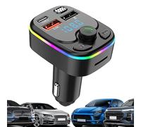 Transmetteur de voiture - Chargeur de voiture 3 A, émetteur récepteur de voiture avec lecteur MP3 5.0 pour voiture | Modulateur radio FM, chargeur de voiture multifonction US