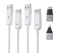 Transmetteur et récepteur HDMI sans fil, miroir 1080P, adaptateur HDMI sans fil, vidéo d'ordinateur, audio, fichiers sur le même écran, TV-Blanc