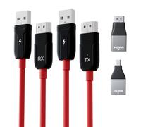 Transmetteur et récepteur HDMI sans fil, miroir 1080P, adaptateur HDMI sans fil, vidéo d'ordinateur, audio, fichiers sur le même écran, TV-Noir