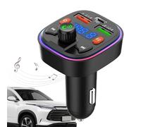 Transmetteur FM Blue Tooth - Adaptateur sans Fil à Charge Rapide | Récepteur Radio émetteur FM, Adaptateur de dent Bleue de Voiture sans Fil avec Appel Mains Libres, pour lecteurs Audio et Voiture