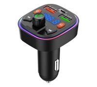 Transmetteur FM Blue Tooth pour Voiture,Transmetteur FM Blue Tooth à Charge Rapide pour Voiture - Récepteur Radio d'appel Mains Libres pour lecteurs Audio et Les Smartphones