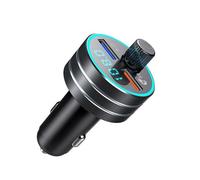 Transmetteur FM Bluetooth 5.0 Adaptateur Radio Lecteur MP3 Dual USB Ports Chargeur Voiture Appel Main Libre Affichage à LED Clé USB