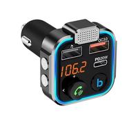 Transmetteur FM Bluetooth 5.3 Voiture, Emetteur Bluetooth Voiture Allume Cigare Émetteur Radio Allume Cigare avec Prise PD 20W USB C QC3.0 Appels Mains Libres pour Autoradio Lecteur MP3 Audio