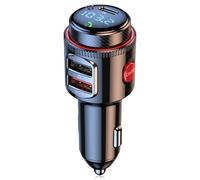 Transmetteur FM Bluetooth 5.4 Pour Voiture - Adaptateur 48W Max PD & QC 3.0 Chargeur Rapide Allume Cigare - HiFi Bass Sound Appels Mains Libres Support U Disk