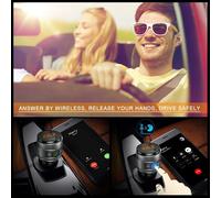 Transmetteur Fm Bluetooth Adaptateur, Qc3.0 Usb Chargeur De Voiture Sans Fil Mains Libre Adaptateur Radio Double Clé Usb & Chargeur Avec Écran Led Pour Appareils Ios Et Android[Z3660]