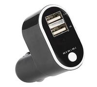 Transmetteur FM Bluetooth Allume-Cigare, Kit Mains Libres Voiture 12V-24V | Appel et musique en streaming sans fil, Maintien de charge USB, Compatible anciens véhicules, Noir