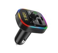 Transmetteur FM Bluetooth avec Chargeur Voiture USB QC 3.0 et USB-C 20W C4 Noir