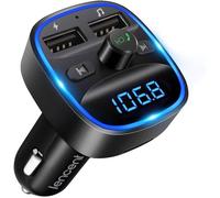 Transmetteur FM Bluetooth, Bluetooth Lecteur MP3 Adaptateur Radio sans Fil Kit Émetteur FM Voiture Chargeur, Appel Mains Libres, 2