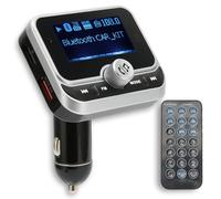 Transmetteur FM Bluetooth de Voiture, Adaptateur Bluetooth sans Fil Kit émetteur de Musique de Voiture avec Chargeur de Voiture Mains Libres 2 USB, Plusieurs Modes de Lecture pour Tous les Lecteurs au