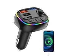 Transmetteur FM Bluetooṫh - Kit Main Libre Voiture | Chargeur Cigare | Adaptateur Radio Lecteur MP3, Charge Rapide 3A, Connexion sans Fil pour Streaming Musique et Appels