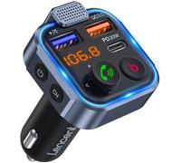 Transmetteur FM Bluetooth - LENCENT - 5.0 - Chargeur Rapide PD 20W - Appels Mains Libres - Deep Bass