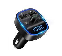 Transmetteur FM Bluetooth LENCENT version 2020, lecteur MP3 Bluetooth, adaptateur radio sans fil, transmetteur